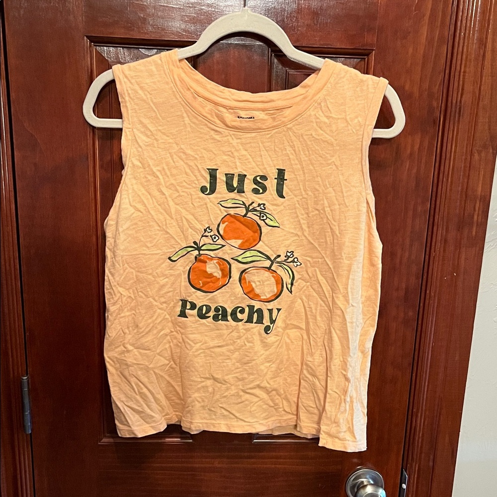 Sonoma Just Peachy Tank Top - Peach and Green